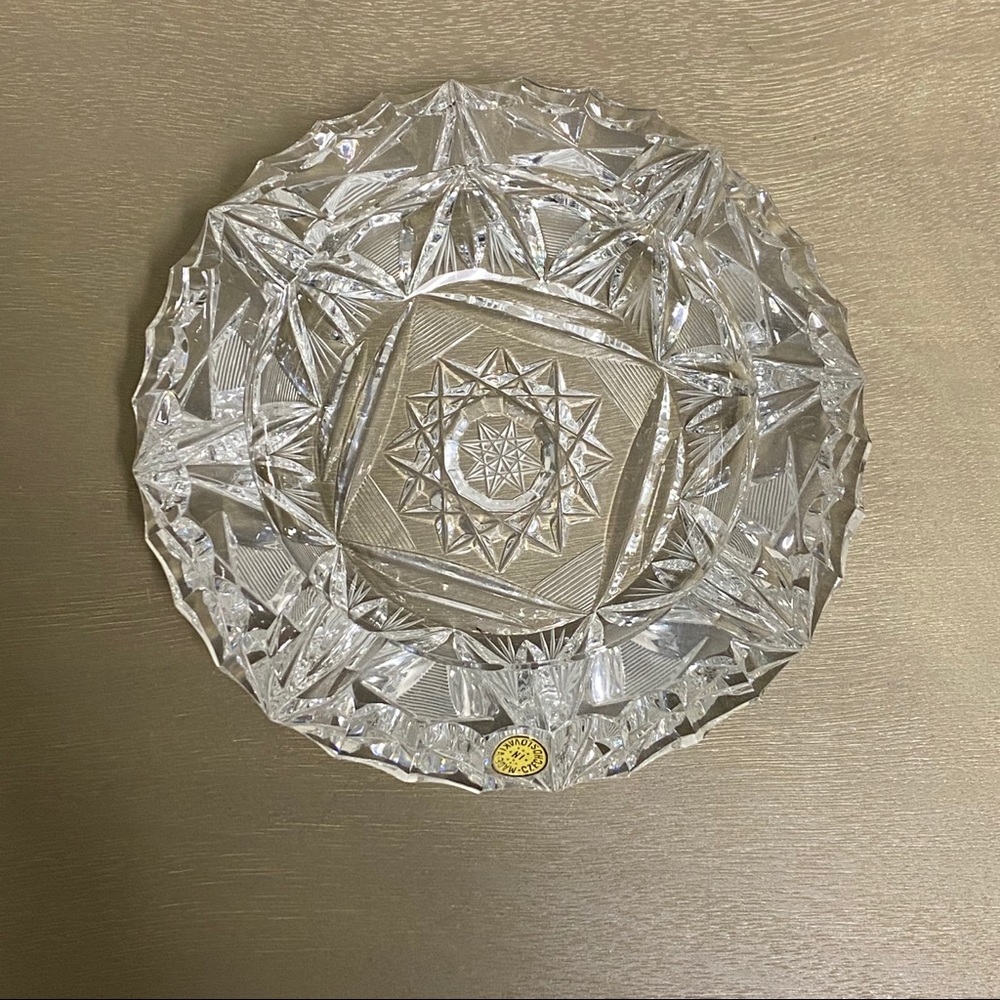 Vintage Lead Crystal Bohemian Czech Ashtray - Picture 3 of 13